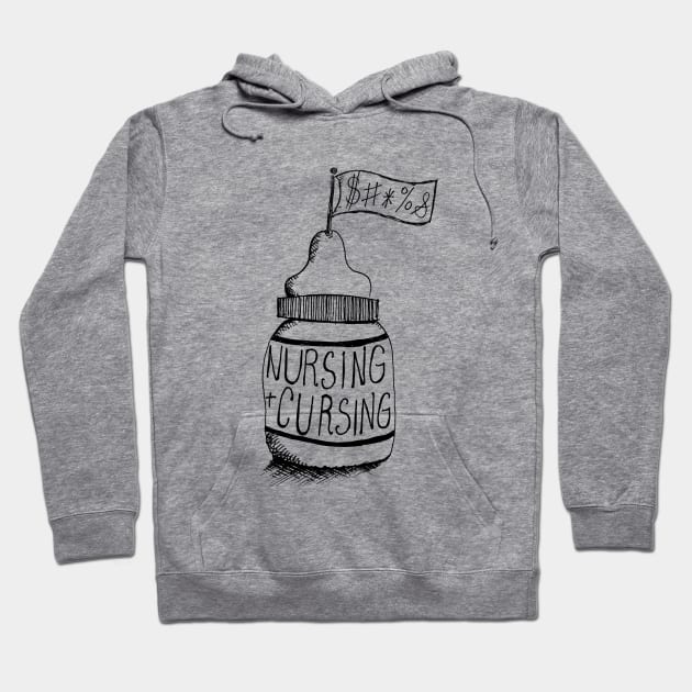 Nursing & Cursing Podcast Logo Hoodie by Nursing & Cursing Podcast